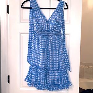 Lilly Pulitzer Blue Checkered Mini Dress